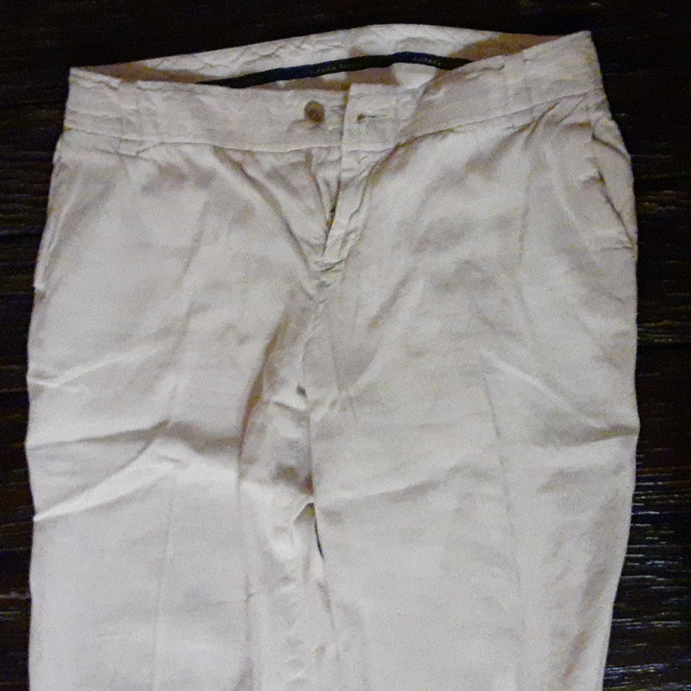 Banana Republic Martin Fit Cream Trousers